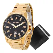 Relógio Orient Masculino Mgss1218 P1kx Preto Dourado Aço