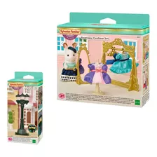  Hermoso Set De Sylvanian Families Tienda De Ropa + Lampara 