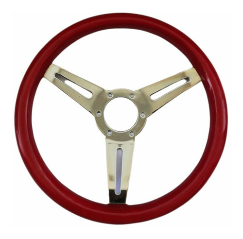 Volante Clsico Tipo Nardi Rojo Adaptador Y Pulsador Univers Foto 4