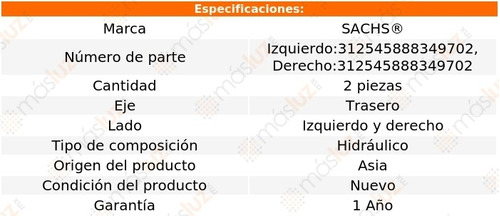 Jgo Amortiguadores Hidrulicos Tra Chrysler 300m 93/04 Foto 2