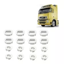 Buchas Oval E Redonda Bojo Farol Compatível Volvo Fh(16 Pçs)