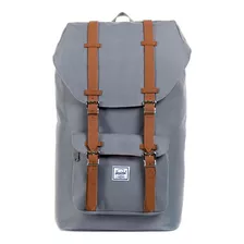 Mochila Herschel Little America Grey Color Gris Diseño De La Tela Liso Talle St