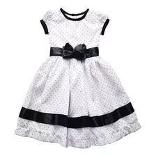 Vestido Para Niña Elegante Blanco Negro Vestidos Para Niñas