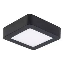 Luminaria Plafón Cuadrado Negro 12w 6000k Frio