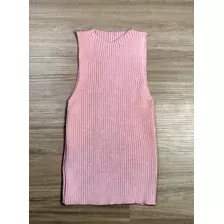 Blusinha Tricot Canelado Decot Regata Moda Verão