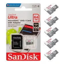 Kit 5 Cartão Memoria 64gb Sandisk Original P Câmera Ip Wifi