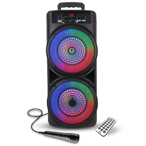 Parlante Unnic Espectrum Torre Potente Doble Subwoofer Uc-sp30 Portátil Con Bluetooth Negro 220v