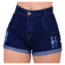 Shorts Jeans Feminino Cintura Alta Com Lycra Super Moderno!