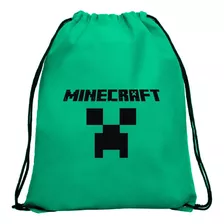 Mochila Morral Poliester Minecraft Clásico Full