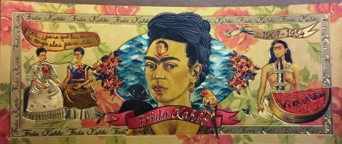 Frida Kahlo Nota Comemorativa Carteira Original Mexicana