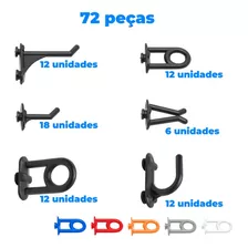 Kit 72 Ganchos Pino Suporte Para Painel De Ferramentas Mohr