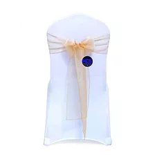 Mds 150 unidades) Lazos De Organza Para Silla Arco Faja Para