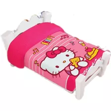 Cobertor Cunero Con Borrega De Hello Kitty Para Bebe