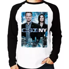 Camiseta Raglan Csi New York Longa