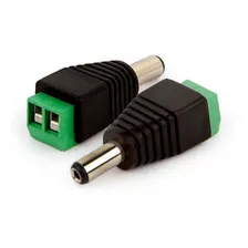 Ficha Conector Plug Dc Macho Con Bornera X100u Cctv-camaras