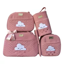 Bolsa Mala Saída Maternidade 5 Peças Chuva De Amor 4 Cores