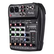 Muslady Ai-4 - Tarjeta De Sonido Compacta Para Mezclar Audio