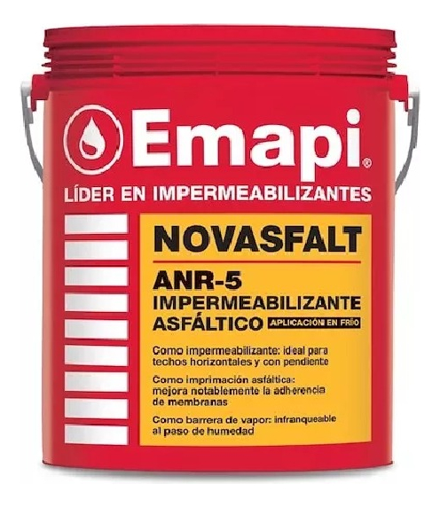 Emapi Novasfalt Anr-5 Asfaltica Al Agua X 4 Lts