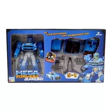 Carrinho Megaformers Guardian Robô Transformável 5 Em 1 Azul