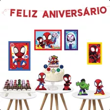 Kit Festa Tema Spidey E Seus Amigos - Decoração Dinâmica