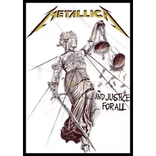 Quadro Metallica And Justice For All Moldura 42x29cm