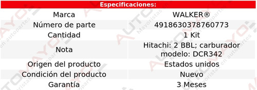 Kit De Carburador Walker Firefly L3 1.0l 1985-1988 Foto 2