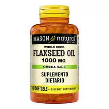 Flaxseed Oil 1000 Mg - Unidad a $826