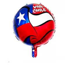 1 Globo 45cm Fiestas Patrias Viva Chile Decoración 