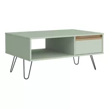 Mesa Ratona Living Central Auxiliar Linea Paris Lcm Color Verde Mar