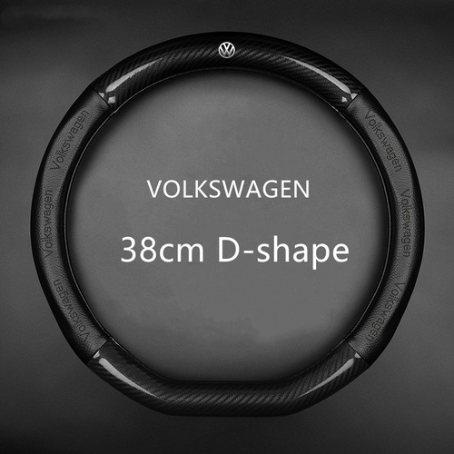 Funda De Volante De Fibra De Carbono De 38cm Para Volkswagen Foto 3