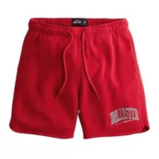 Short De Jogging Hollister Liso C/logo Bordado