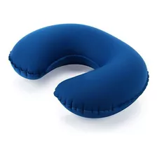 Almohada De Viaje Inflable Color Azul