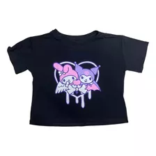 Blusa Kuromi My Melody Blusinha Camiseta Cropped Sf418