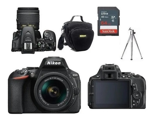 Nikon D5600 18-55mm Vr Ii + Bolsa + Tripé + Cartão 64gb Nova