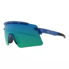Oculos De Ciclismo Hb Apex Wavy Matte Blue Green Chrome