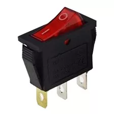 10 Peças - Chave Gangorra Kcd3-102n 3t 15a/250v Vermelha 