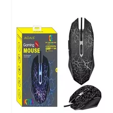 Mouse Gamer Alambrico Con Luz Led - Aoas