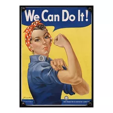 #28- Cuadro Vintage 21 X 29 Cm / We Can Do It!