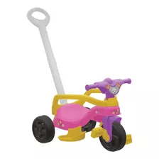 Motoca Infantil Triciclo Encantado Rosa Proteção Empurrador