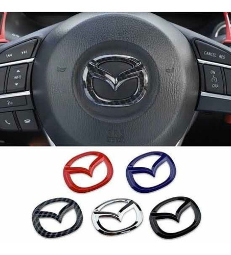 Emblema Volante Fibra Carbono Mazda 6 2014 2016 2019 2022 Foto 2