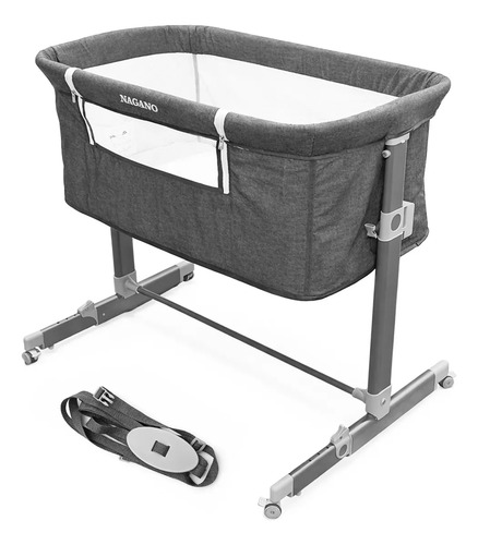 Berço Portátil Moisés Cercado Desmontável Co-bed Bolsa Cinza