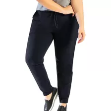 Calça Feminino Plus Size Moletom Flanelado Bolsos Cativa