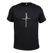 Camiseta Masculina Fé Algodão Camisa Slim