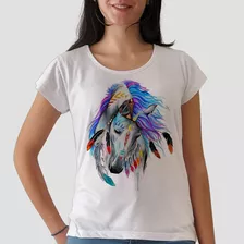 Remera Caballo Dibujo Animales 3 Mujer Purple Chick