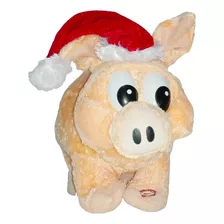 Peluche Electronico Cerdo Camina Gorro Papanoel 28cm Kids