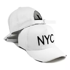 Boné New York Fitão Com Rasgo Snapback Branco