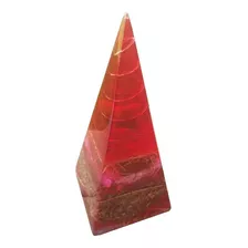 Pirâmide De Orgonite Nubian Média Com Jaspe Vermelha