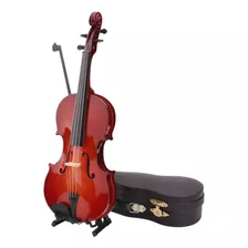 Pequeño Violín Modelo Casa De Muñecas Artesanía 8cm