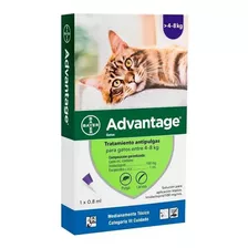 Advantage Pipeta Antipulgas Gatos De 4 A 8 Kg