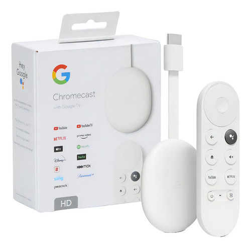 Google Chromecast 4 Generación Con Google Tv Hd Blanco